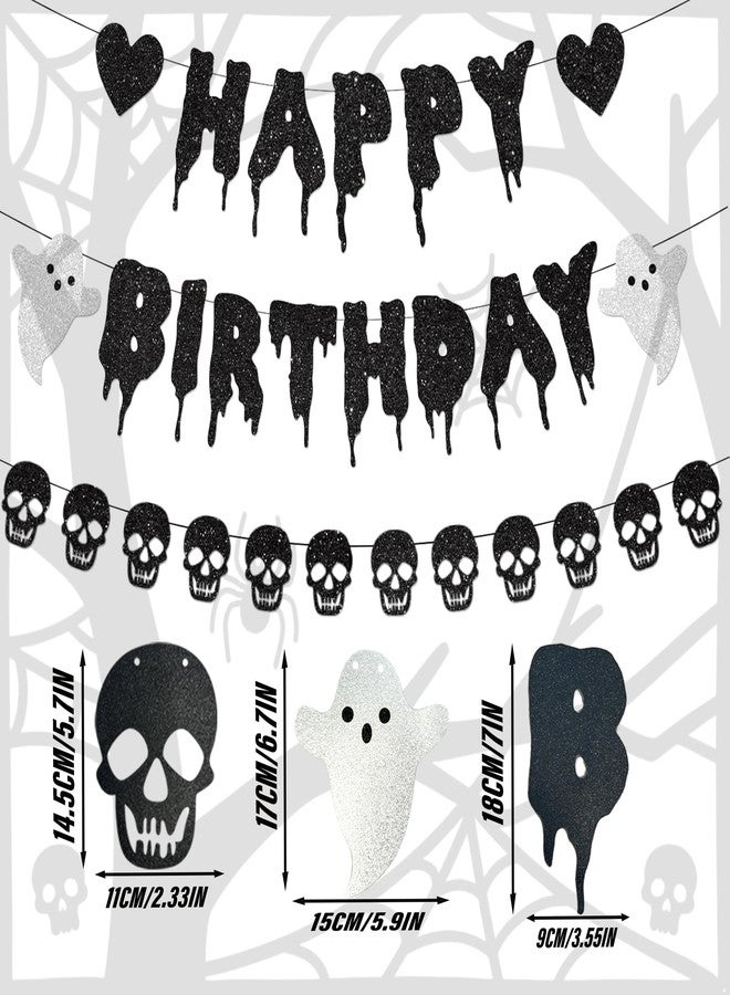 Tyotrbs Halloween Cake Toppers Tombstone Moon Cake Topper Pumpkin Skull Head Eyeballs Skeleton Hands Cake Decorations For Trick-or-Treat Halloween Party Supplies (Grey) - Image 3